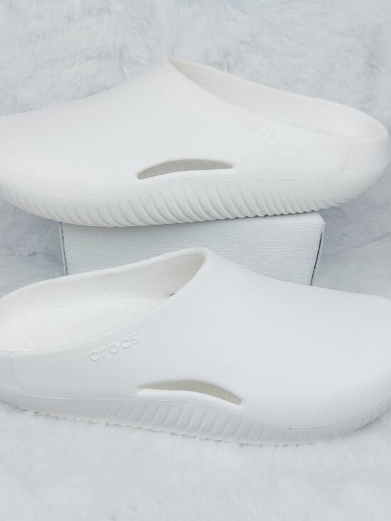 Crocs Men\'s Ice White Mellow Recovery Comfort Slip-On Clogs Size 12 main image 4